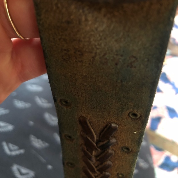 Nine West Rich Brown Leather w Braided Detailing, Brass Studs & Buckle main image 8